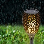 Solar Flame Lamp Outdoor Lawn Lamp Inserted in Ground led Courtyard Torchlight Household Waterproof Garden Villa Street Lamp