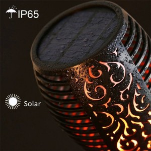 Solar Flame Lamp Outdoor Lawn Lamp Inserted in Ground led Courtyard Torchlight Household Waterproof Garden Villa Street Lamp
