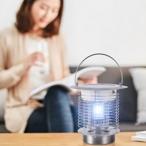 Stainless steel solar illumination mosquito control dual-purpose light induction outdoor camping lamp lawn lamp