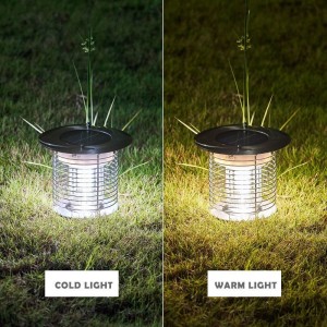 Stainless steel solar illumination mosquito control dual-purpose light induction outdoor camping lamp lawn lamp