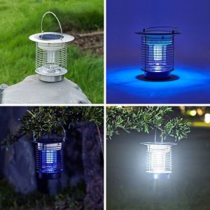 Stainless steel solar illumination mosquito control dual-purpose light induction outdoor camping lamp lawn lamp
