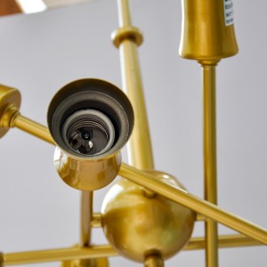 WarmHeart 8 Light Modern Chandelier Gold Plating Pendant Light Ceiling Light