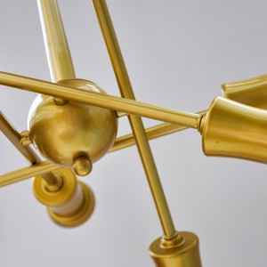 WarmHeart 8 Light Modern Chandelier Gold Plating Pendant Light Ceiling Light