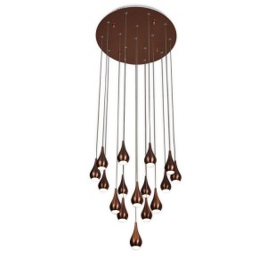 Postmodern Droplet Metal-plated Acrylic Living Room Bedroom Chandelier