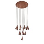 Postmodern Droplet Metal-plated Acrylic Living Room Bedroom Chandelier