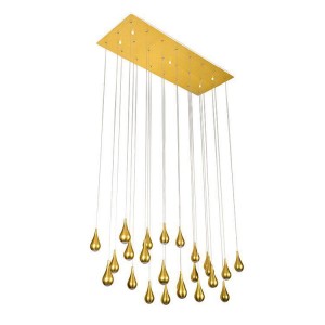 Postmodern Droplet Metal-plated Acrylic Living Room Bedroom Chandelier