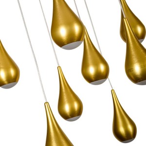 Postmodern Droplet Metal-plated Acrylic Living Room Bedroom Chandelier