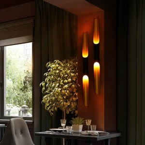 Led simple modern bedroom bedside lamp restaurant bar wall lamp corridor corridor lamp creative stair double head wall lamp