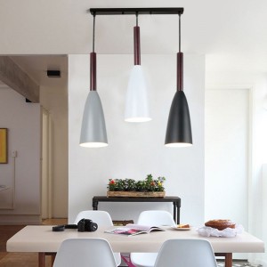 Nordic style restaurant chandelier three head combination dining room tea room bedroom living room lamp modern simple fashion bar lamp