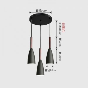 Nordic style restaurant chandelier three head combination dining room tea room bedroom living room lamp modern simple fashion bar lamp