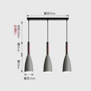 Nordic style restaurant chandelier three head combination dining room tea room bedroom living room lamp modern simple fashion bar lamp