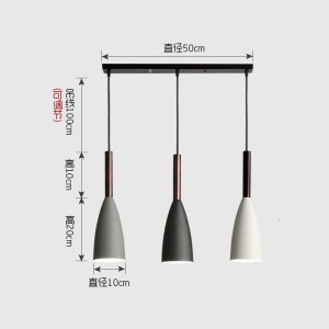 Nordic style restaurant chandelier three head combination dining room tea room bedroom living room lamp modern simple fashion bar lamp