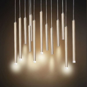 Modern simple long cylinder chandelier d...