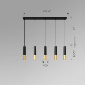 Northern Europe led long chandelier bar lamp simple modern dining room lamp Internet celebrity creative personality 2019 NEW