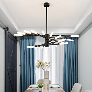 Industrial chandelier hall living room light atmosphere modern simple Iron Chandelier creative personality LED lamps