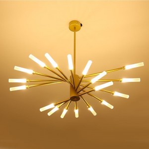 Industrial chandelier hall living room light atmosphere modern simple Iron Chandelier creative personality LED lamps