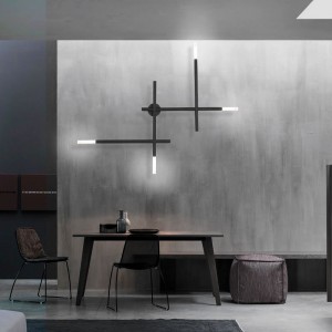 Led art creative wall lamp North Europe corridor bedroom bedside living room personality style original line wall lamp