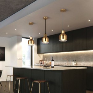 Northern Europe light luxury bedside chandelier retro gold living room chandelier postmodern dining room glass chandelier