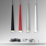 Simple modern led dining room lamp hanging lamp creative bar coffee shop cylindrical tapered black single head hanging lamp