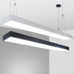 Office chandelier modern creative rectangular ceiling chandelier LED aluminum strip lamp