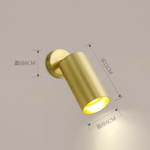 All copper spotlight led ceiling lamp shop commercial rail spotlight domestic open ceiling mirror front lamp mirror cabinet wall lamp