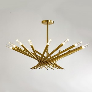 Drawing Titanium Gold and Carbon Steel Acrylic Modern Living Room Home Lighting chandelier