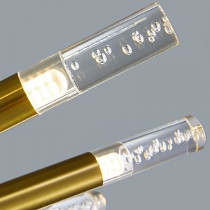 Drawing Titanium Gold and Carbon Steel Acrylic Modern Living Room Home Lighting chandelier