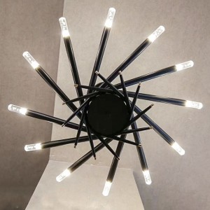 Drawing Titanium Gold and Carbon Steel Acrylic Modern Living Room Home Lighting chandelier