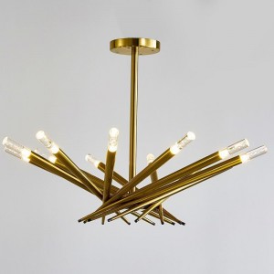 Drawing Titanium Gold and Carbon Steel Acrylic Modern Living Room Home Lighting chandelier