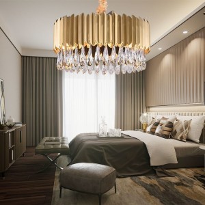 Postmodern crystal chandelier light luxury creative Nordic personality simple living room dining room stainless steel luxury Chandelier