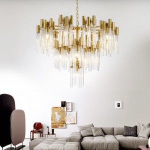 Hotel engineering customized creative living room bedroom dining room simple fashion villa individual art large glass chandelier