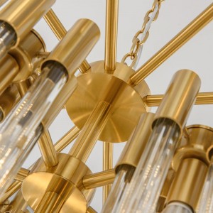 Hotel engineering customized creative living room bedroom dining room simple fashion villa individual art large glass chandelier