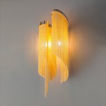 Aluminum chain tassel wall lamp post modern light luxury living room aisle background wall bedside wall lamp