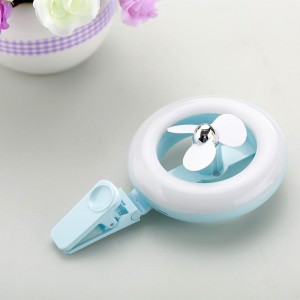 USB Charging Mini Fan Mobile Phone Self-timed Live Beauty Supplementary Light LED Seven-color Lamp Clamp Fan Makeup Beauty Beautifying Light