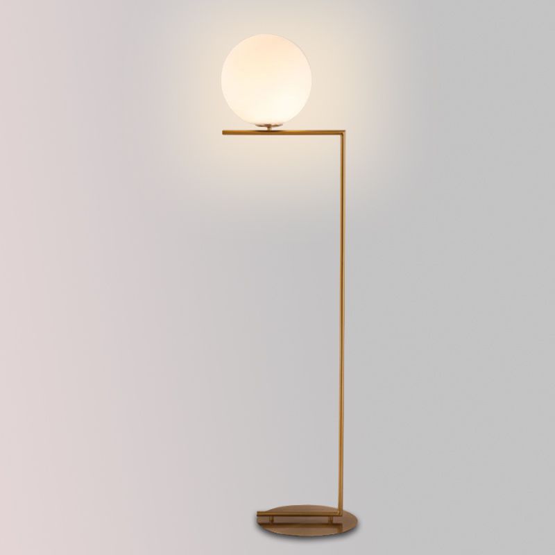 Nordic style simple modern personality floor lamp creative decoration living room bedroom glass ball reading lamp