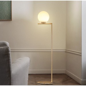 Nordic style simple modern personality floor lamp creative decoration living room bedroom glass ball reading lamp