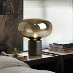 Simple post-modern marble desk lamp Nordic designer bedroom living room creative bedside lamp study small table lamp