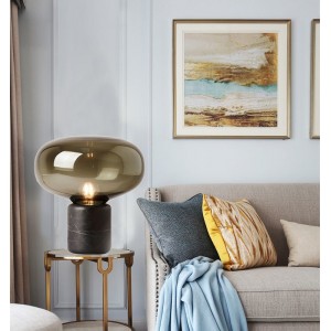 Simple post-modern marble desk lamp Nordic designer bedroom living room creative bedside lamp study small table lamp