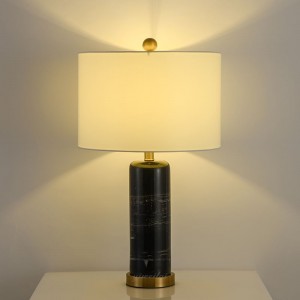 American modern simple fashion marble table lamp modern creative light luxury designer bedside lamp