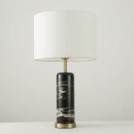 American modern simple fashion marble table lamp modern creative light luxury designer bedside lamp