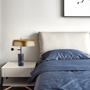 Japanese Postmodern Creative Hardware Marble Living Room Table Lamp
