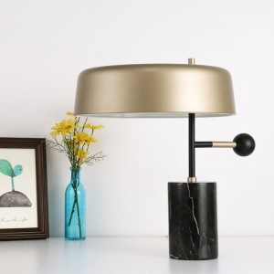 Japanese Postmodern Creative Hardware Marble Living Room Table Lamp