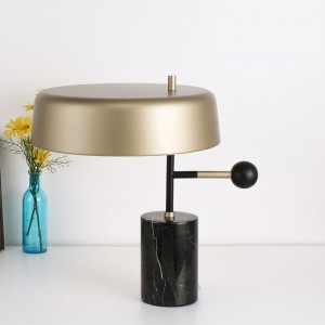 Japanese Postmodern Creative Hardware Marble Living Room Table Lamp
