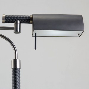 Modern Luxury Designer lighting Black Mesh Leather Rotary Adjustment Individual Hotel Living Room Bedroom Floor Lamp