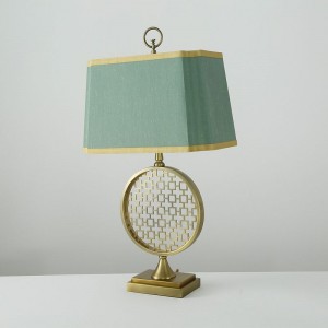 Restoration Plaid Art Creative Bronze Hotel Rooms Lights