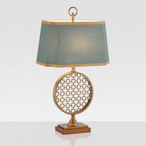 Restoration Plaid Art Creative Bronze Hotel Rooms Lights