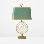 Restoration Plaid Art Creative Bronze Hotel Rooms Lights