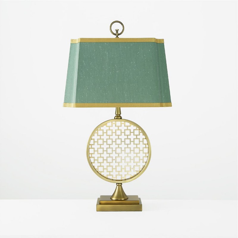 Restoration Plaid Art Creative Bronze Hotel Rooms Lights