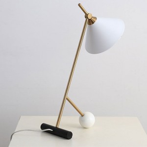 Modern Simple Creative Metal Marble Ball Table Lamp American Model Room Living Room Bedside Decorative Table Lamp