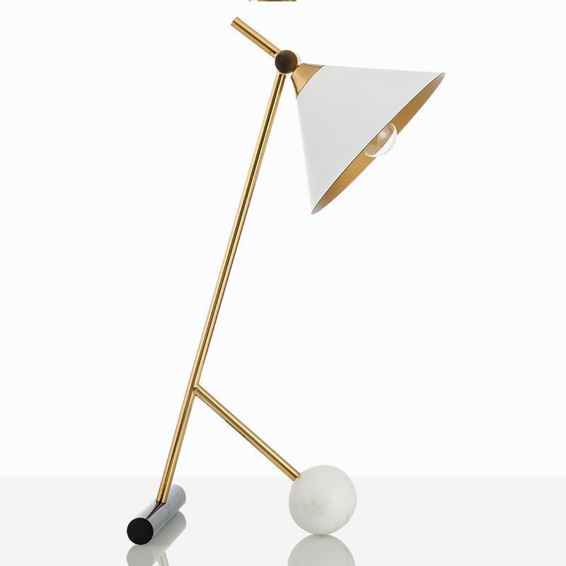 Modern Simple Creative Metal Marble Ball Table Lamp American Model Room Living Room Bedside Decorative Table Lamp
